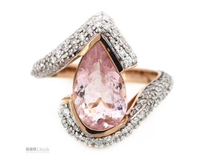 THE CENTRE FEATURES, ONE PEAR CUT, LIGHT PINK, MOR...