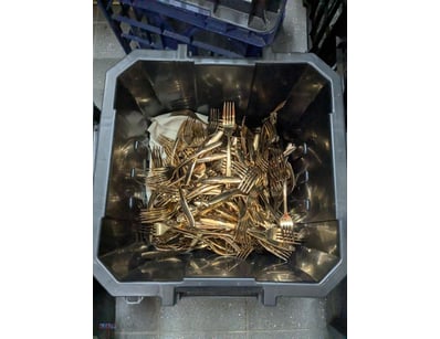 Substantial collection of gold-plated flatware and...