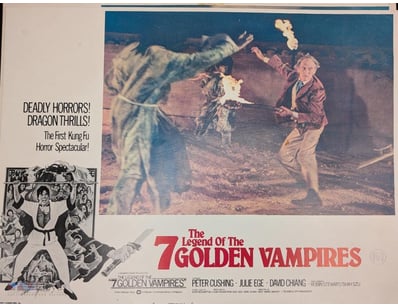 THE LEGEND OF THE 7 GOLDEN VAMPIRES LOBBY CARD

It...