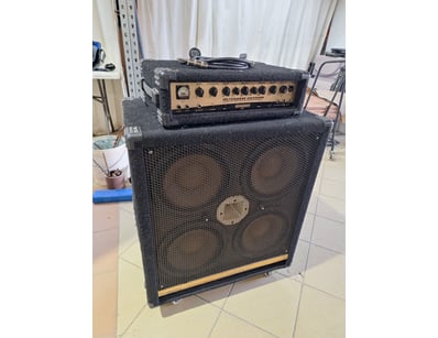 Behringer Ultrabass BX4500H amplifier head paired ...
