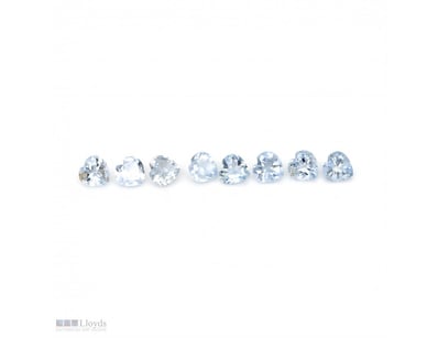 4.82CT TSW X 8, NATURAL AQUAMARINES     

Heart Cu...