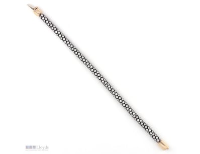 10.91 CT ROUND DIAMONDS BRACELET IN 9KT YELLOW GOL...