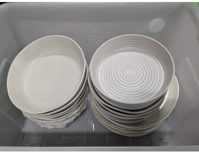 Tableware, including assorted plate and bowls 

So...