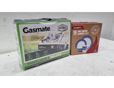 Camping bundle comprising a Gasmate Travelmate II ...