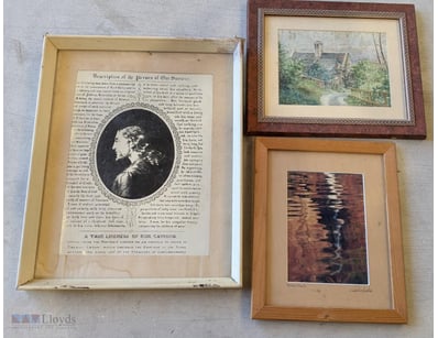 THREE VARIOUS ART FRAMES

Lithograph On Board, Ori...