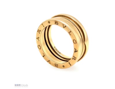 BVLGARI 18CT YELLOW GOLD B.ZERO1 3 BAND RING 9.88G...