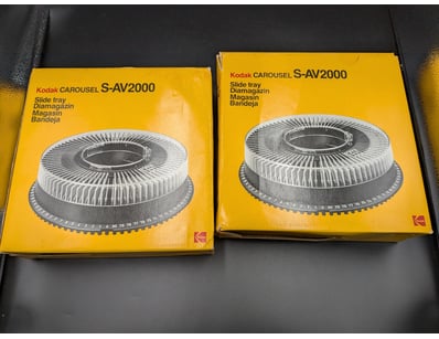 TWO KODAK CAROUSEL S-AV2000 SLIDE TRAY

Conditio...