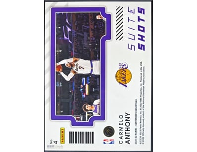 CARMELO ANTHONY - 2021-22 PANINI CONTENDERS BASKET...