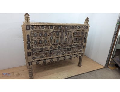 Exceptional Indian hardwood dowry chest featuring ...