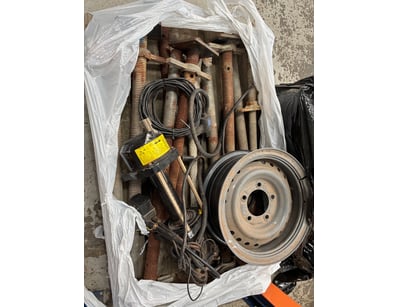 assorted workshop equipment including scaffolding ...