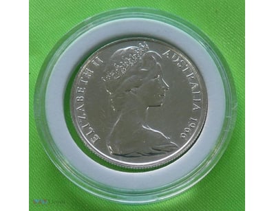 1966 UNCIRCULATED 50 CENTS ROUND SILVER COIN IN CL...