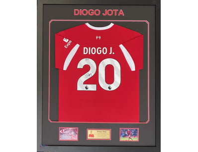 DIOGO JOTA PERSONALLY SIGNED LIVERPOOL FOOTBALL CL...