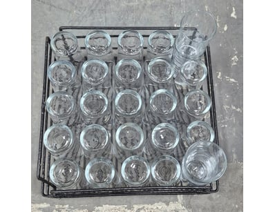 Drinking glasses, quantity 27

Sold as lot