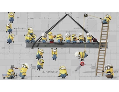 RRP $149 RoomMates Minions at Work Spray and Stick...