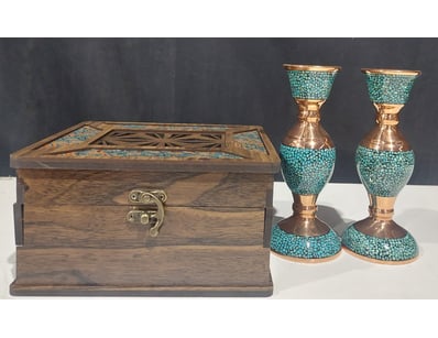 FIROOZEH KOOBI CANDLESTICKS ALONG WITH WOODEN BOX
...