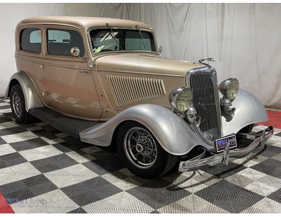 <b>1934 Ford Tudor Coupe - Tan and Silver - 11,440...