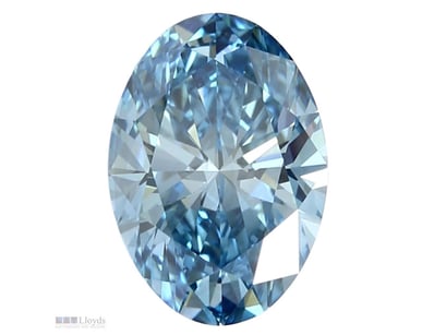 2.21 CARAT OVAL CUT DIAMOND FANCY VIVID BLUE /VS2 ...