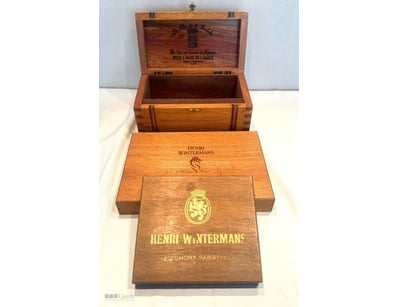 VINTAGE WOODEN CIGAR BOXES 

From Holland And Phil...