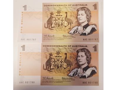 AUSTRALIAN $1 BANKNOTES , R71 (AUNC) 

CV : $130...