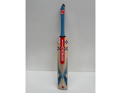 Gray Nicolls cricket bat in natural wood finish wi...
