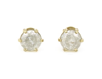 14K YELLOW GOLD, 3.37CT TDW DIAMOND, SOLITAIRE STU...