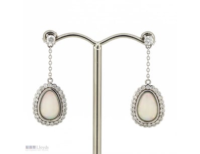 14K WHITE GOLD, 2.17CT TSW AUSTRALIAN ANDAMOOKA OP...