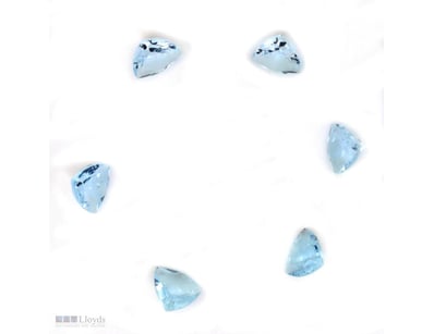 5.84CT TSW X 6, NATURAL BERYL AQUAMARINES     

Tr...