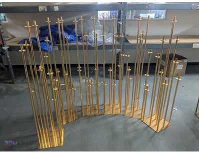 Multiple Arm Gold Windlight Candelabra x 6 

Sold ...