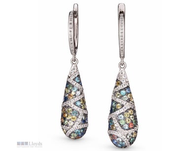 NATURAL SRI LANKAN SAPPHIRE EARRINGS ON 925 SILVER...