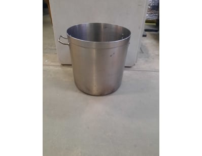 Metal cooking pot.

