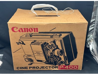 CANON P-400 CINE PROJECTOR WITH ORIGINAL BOX AND A...