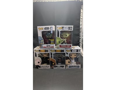 STAR WARS FUNKO POP COLLECTION - FIVE VINTAGE FIGU...