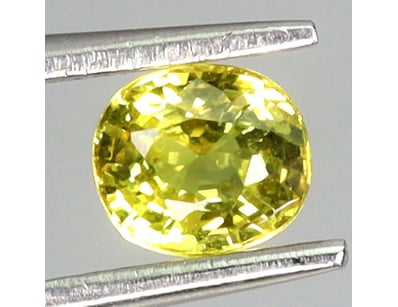 NATURAL 0.77CT OVAL FACET YELLOW AUSTRALIAN SAPPHI...