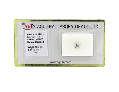 1.030CT CERTIFIED, NATURAL DIAMOND     

Round Bri...