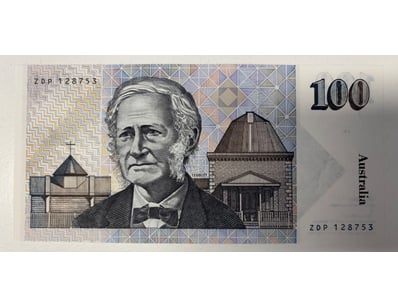 AUSTRALIAN $100 NOTE, R609 (UNC)

CV: $350

Co...
