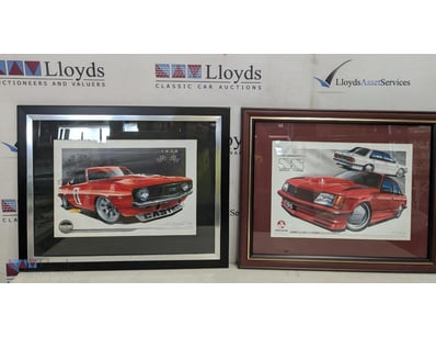 SIGNED JAMES BAILEY STOMP IMPRESSIONS FRAMED ARTWO...