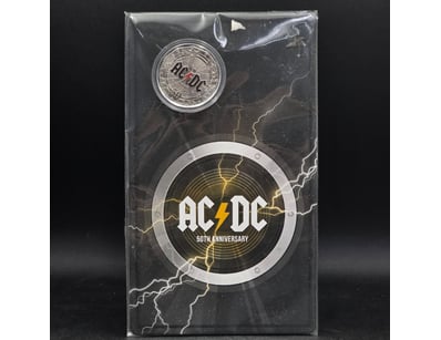 2023 AC/DC 50TH ANNIVERSARY 50 CENT COLOURED UNCIR...
