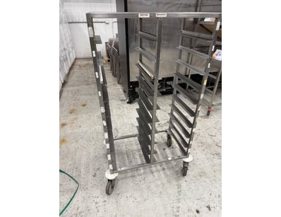 RRP: $1,500. CUSTOM 18 TRAY SERVICE TROLLEY, CAPAC...