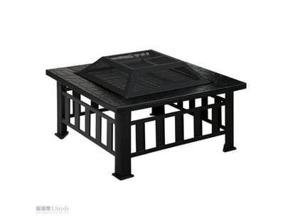 RRP $249. Grillz Fire Pit BBQ Grill 2-In-1 Table. ...
