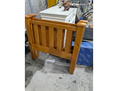 Single Bed Frame, Timber, Brown


