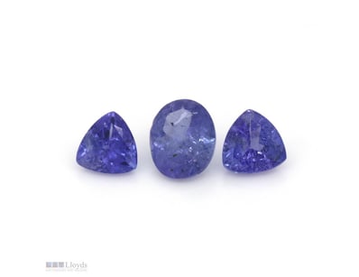 4.36CT TSW X 3, NATURAL TANZANITES     

Oval/Tril...