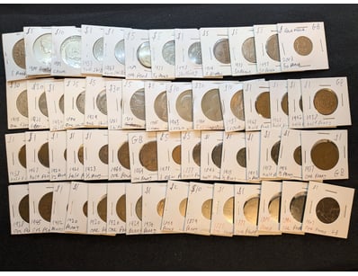 BRITISH COIN COLLECTION - PENNIES, HALF PENNIES, S...