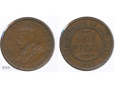 1923 AUSTRALIA KGV ONE PENNY-SCARCE DATE  



2942...