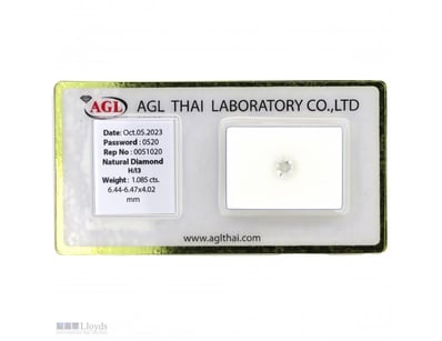 1.085CT NATURAL DIAMOND, ROUND BRILLIANT CUT     
...