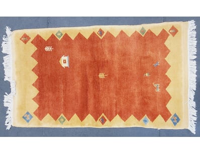 MODERN TURKISH GABBEH WOOL RUG

Item Size: Height:...
