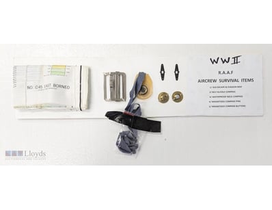 WWII R.A.A.F AIRCREW SURVIVAL ITEMS - NO. C45 EAST...