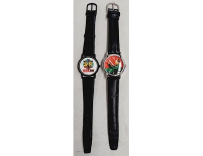 NOVELTY WRISTWATCHES, THE LEFT COMMEMORATES THE 30...