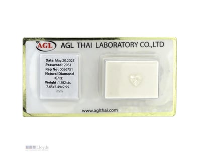 1.182CT CERTIFIED, NATURAL DIAMOND     

Heart Bri...