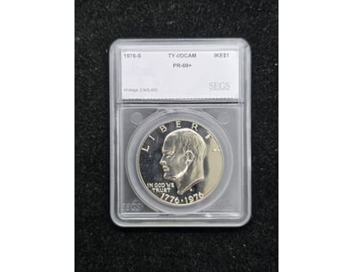 1976-S BICENTENNIAL EISENHOWER DOLLAR, TYPE I/DEEP...
