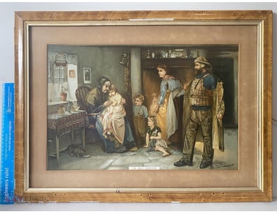 Antique Circa 1880-1900 Original Print Of "The Onl...